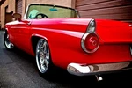 55 56 Thunderbird, T-bird, New Custom Shaved Smoothie Chrome Rear Bumper. Fixed Price $1295.00.