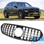 All Black Front Grille Bumper With Camera For Mercedes X254 GLC300 2023-24. Fixed Price $84.99.