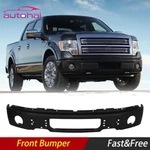 Black Steel Front Bumper Face Bar 2009-2014 Ford F-150 W/ Fog Light Hole. Fixed Price $204.00.