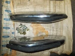 Nos 1971 1972 Mercury Monterey Front Bumper Guards Pair W/ Rubber Strips. Fixed Price $79.99.