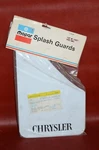 2- Nos Vtg Chrysler Mud Splash Shield Guard Flap Logo Mopar 4186017 White Vinyl. Fixed Price $191.25.