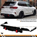 For 20-26 Bmw F95 X5M F96 X6M Lt Style Gloss Black Dual Led Rear Bumper Diffuser. Fixed Price $196.99.