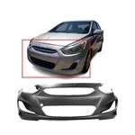 Bumper Cover For 2014-2017 Hyundai Accent Sedan Hatchback HY1000201 Front Primed. Fixed Price $124.19.