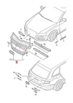 Genuine Audi A4 Allroad Quattro Radiator Grille Platinum Grey 8K0853651S1RR. Fixed Price $811.40.