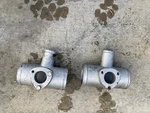 Jaguar Etype Xke 71-74 Original Fitting Below Header Tank, Switch Holes Tapped. Fixed Price $75.00.