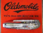 1951 Oldsmobile 88A Used Drivers Side Left Front Chrome Bumper End # 554735. Fixed Price $65.00.