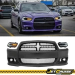 Fits 11-14 Dodge Charger SRT8 Style Front Bumper Cover Conversion + Headlights. Fixed Price $869.99.