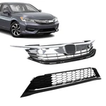 For 2016 2017 Honda Accord Sedan 4D Front Bumper Grille Upper Lower Kit. Fixed Price $99.99.