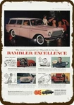 1961 Rambler American Pink Station Wagon Vntg-look Decorative Replica Metal Sign. Fixed Price $28.99.