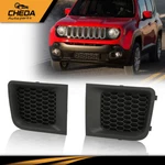 Fit For 15-17 Jeep Renegade Pair Front Left And Right Black Bumper Cover Grille. Fixed Price $12.63.