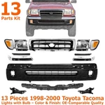 Front Bumper Cover Kit + Grille Chrome With Lights For 1998-2000 Toyota Tacoma. Fixed Price $493.99.