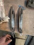 Nos Chevy Gm Camaro New Triple Plated Chrome Rear Back Bumper Guards 1969. Fixed Price $200.00.