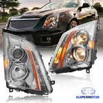 Pair Chrome Halogen Headlights W/ Bulbs For 2008-2014 Cadillac Cts GM2503309 New. Fixed Price $162.79.