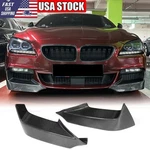For Bmw 650I F06 F12 F13 M-sport 12UP Real Carbon Front Bumper Lip Splitter Fins. Fixed Price $130.14.