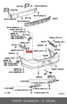 Genuine Oe Support, Rear Bumper Side, Left, 52156AC010 For Toyota 52156-AC010. Fixed Price $16.10.