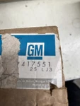Oldsmobile 1974 Toronado Left Front Bumper Guard Insert GM#417551. Fixed Price $40.00.