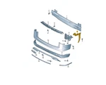 New Volkswagen Teramont Rear Left Bumper Bracket 3CN807393D Original. Fixed Price $118.84.