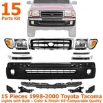 Front Bumper Kit Grille Chrome +head & Corner Lights For 98-2000 Toyota Tacoma. Fixed Price $591.45.