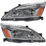 Driver And Passenger Side Headlight Fits Honda Accord 2003-2007 Halogen W/ Bulbs. Fixed Price $161.92.