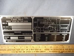 M416 Operational Data Plate For Military Trailer M151 M38 M37 Cucv M715 M998 M35. Fixed Price $14.95.