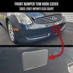 Front Bumper Tow Hook Cover For 2003-2007 Infiniti G35 Coupe. Fixed Price $19.99.
