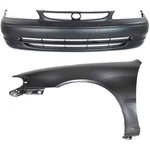 Front Bumper Cover + Fender Set For 1998-2000 Toyota Corolla Ce Le. Fixed Price $317.33.