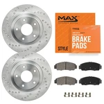 Rear Drilled Brake Rotors + Pads For 2009-2016 Vw Cc Gti Passat 2008 R32. Fixed Price $108.52.
