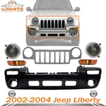 New Front Bumper Cover Primed & Headlight Pair Set For 2002-2004 Jeep Liberty. Fixed Price $458.00.