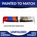 New Painted 2009-2014 Ford F-150 Rear Bumper Ends With Sensor Holes. Fixed Price $333.98.