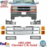 Front Grille Chrome + Head Light Kit For 1995-1999 Chevrolet C/k Series Suburban. Fixed Price $246.54.