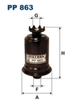 Filtron Pp 863 Fuel Filter For Hyundai Mitsubishi Toyota. Fixed Price $27.09.