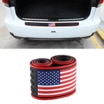 American Flag Rear Bumper Protector Trim Cover Black Rubber Trunk Sill New. Fixed Price $7.99.