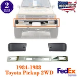 Front Bumper Chrome Steel + End Caps For 1984-1988 Toyota Pickup 2WD. Fixed Price $138.02.