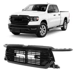 Fits Ram 1500 2019-2022 Front Bumper Grille W/ Upper Trim Molding Gloss Black. Fixed Price $205.00.