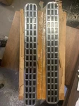 1957 Mercury Monterey Rear Bumper Checkerboard Nos BAE17232B. Fixed Price $70.00.