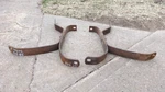 1939 Ford Standard Rear Bumper Brackets / Mounts Original Pair '38 Deluxe Sedan. Fixed Price $325.00.