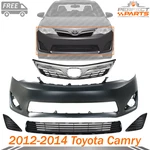 New Front Bumper Primed Grille Fog Lights Covers For 2012-14 Toyota Camry. Fixed Price $272.00.