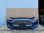 Infiniti Q60 2017-2022 Oem Front Bumper Cover W/ Grills Assembly (blue). Fixed Price $1999.95.