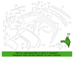 18-23 Land Rover Range Velar Right Finish Panel Bracket Exhaust LR093575. Fixed Price $320.00.