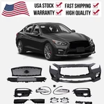 New For Infiniti Q50 Sport 2014-2017 Front Bumper Upper Lower Grille Fog Light. Fixed Price $358.99.