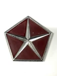 Dodge Chrysler Plymouth Trunk Lock Cover 4229712 Burgundy Chrome Vintage Mopar. Fixed Price $14.99.
