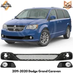 Front Lower Grille & Fog Light Pair For 2011-2020 Dodge Grand Caravan. Fixed Price $147.33.