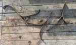 1946 47 '48 Ford Bumper Brackets Original Pair Super Deluxe 4-DOOR Sedan. Fixed Price $230.00.