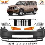 Front Bumper Cover Fascia Paintable & Grille Assembly For 2008-2012 Jeep Liberty. Fixed Price $750.00.
