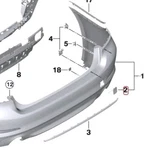 2017-2020 G30 Bmw Series Rear Tow Hook Cover/cap #7387305, #36568 White Pearl. Fixed Price $27.00.