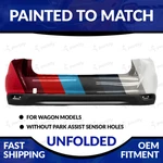 New Painted 2017-2022 Subaru Impreza Hatchback Rear Bumper W/o Sensor Holes. Fixed Price $456.98.
