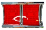 New Old Stock Tail Stop Turn Lens & Bezel For 1965 Chrysler Wagons #2449847. Fixed Price $175.00.
