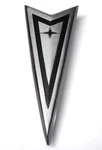 New Rear Trunk Arrowhead Emblem / 1967 Pontiac Catalina Executive Deck Lid. Fixed Price $67.99.