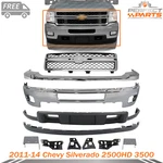 Front Bumper Kit + Grille Brackets Set For 2011-14 Chevy Silverado 2500HD 3500. Fixed Price $1018.00.
