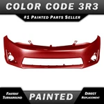 New Painted *3R3 Red* Front Bumper Cover Replacement For 2012-2014 Toyota Camry. Fixed Price $430.99.